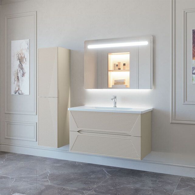 Приобрести caprigo тумба с раковиной modo terza 100 см, кремовая