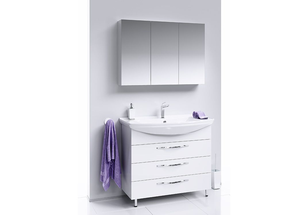 Приобрести тумба напольная с раковиной aqwella аллегро 105 см agr.01.10/3