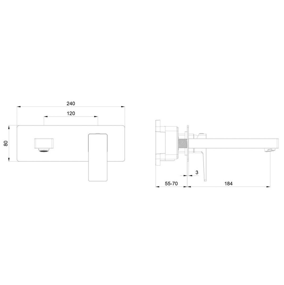 Приобрести смеситель для раковины встраиваемый wonzon & woghand cube 2.0, брашированный никель (ww-88869068-bn)