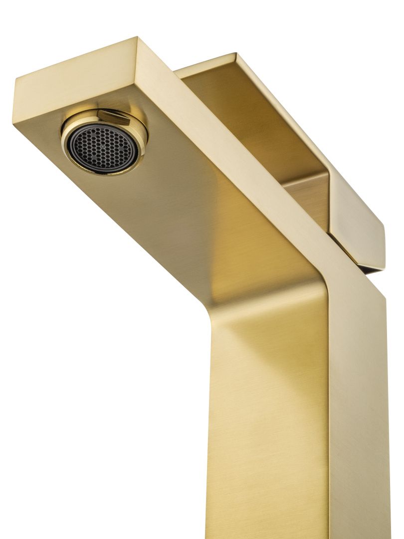 Приобрести смеситель для раковины wonzon & woghand cube, брашированное золото (ww-88139016-bg)