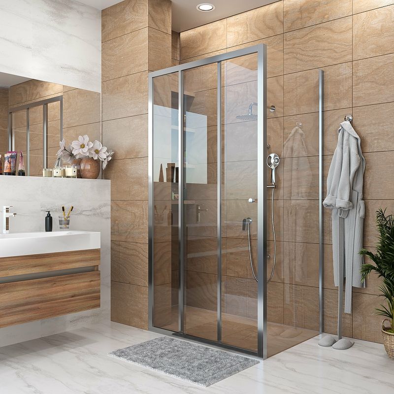 Приобрести grossman душевое ограждение falcon 90х80 см, прямоуное, хром\ прозрачное gr-d90-p80fa