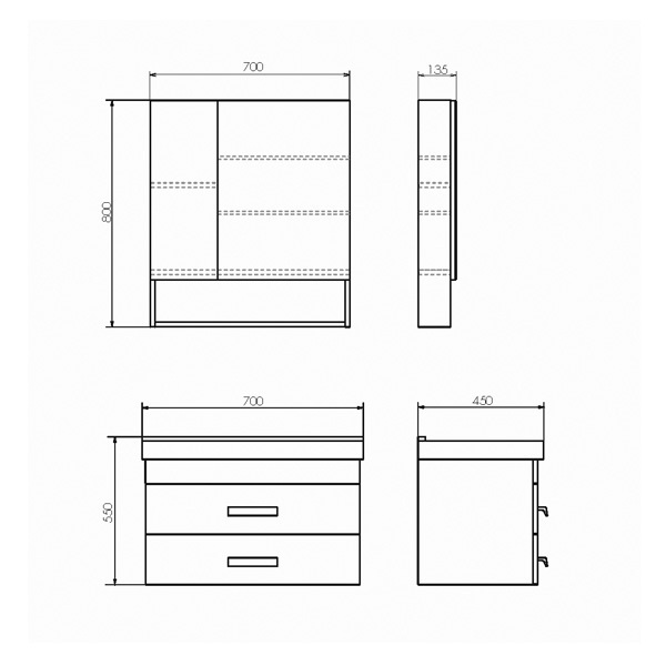 Приобрести сomforty зеркало-шкаф "никосия-70" дуб белый