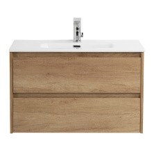 BelBagno Тумба с раковиной KRAFT 39 80 см, подвесная Rovere Nebrasca Nature, белая раковина