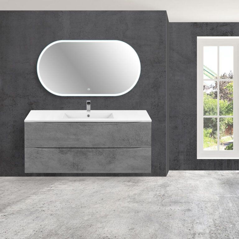 Приобрести vincea тумба подвесная mia 120 см, бетон с белой раковиной vmc-2mc120bt;vbs-13120