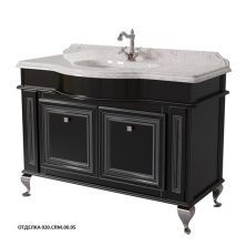 Caprigo Тумба с раковиной FRESCO 120 см, черная, эмаль