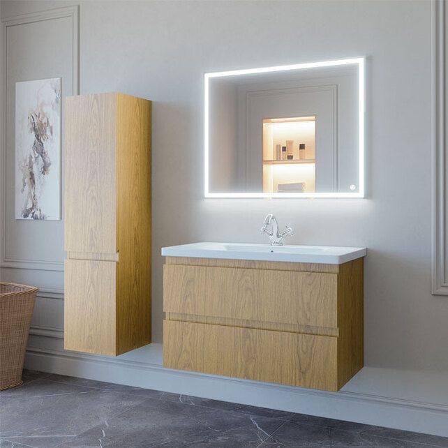 Приобрести caprigo тумба с раковиной forte-albero 90 см, дюна, шпон