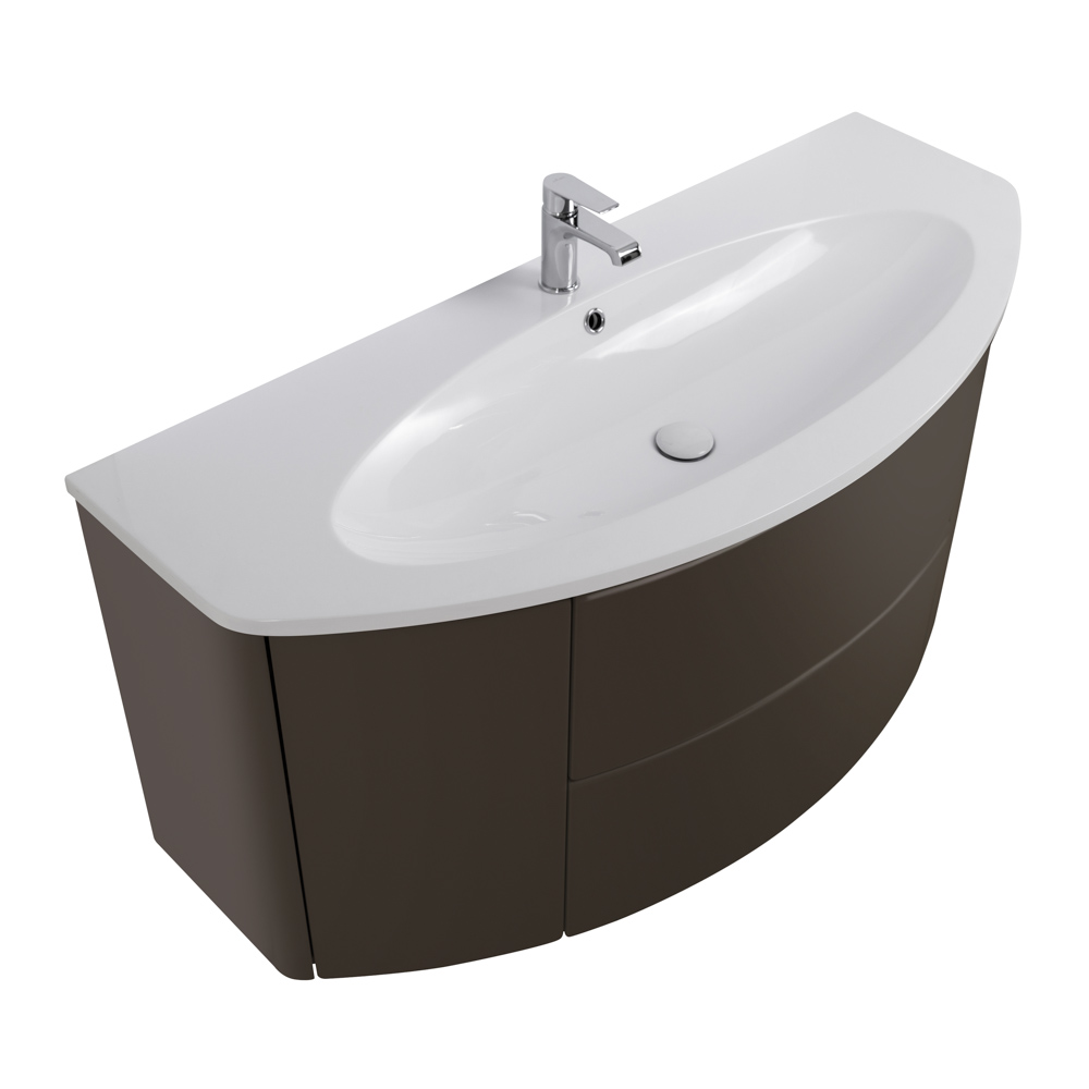 Приобрести cezares тумба подвесная с раковиной eden 121 см grigio talpa opaco, серая 54407