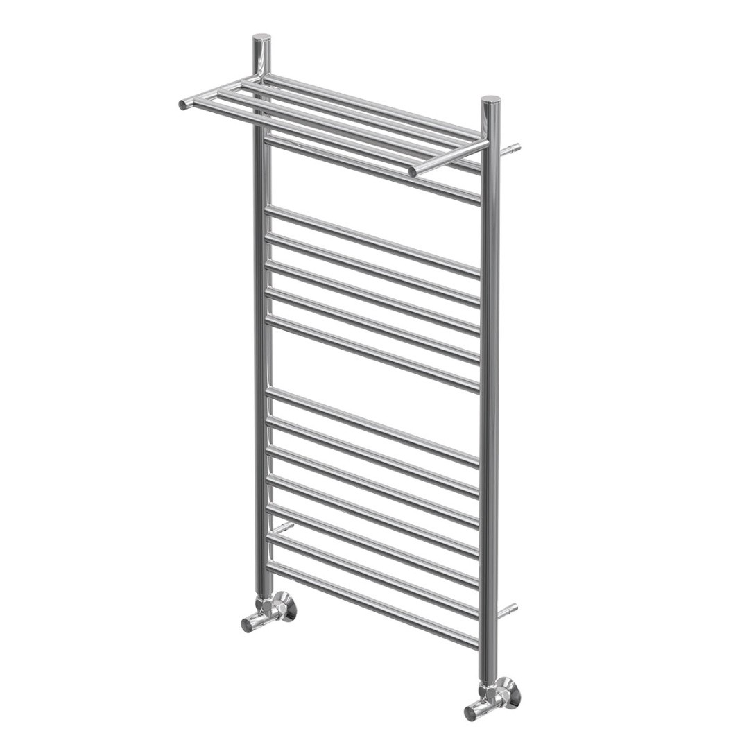 Приобрести полотенцесушитель водяной point 500х1000 аврора премиум с полкой п14, хром pn10150sp