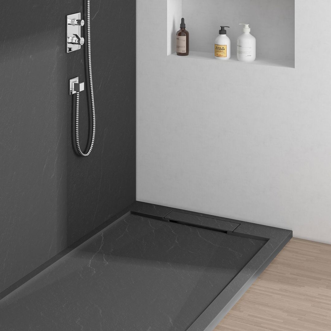 Приобрести vincea душевой поддон 90х140 см, прямоугольный, антрацит матовый vst-4srl9014a
