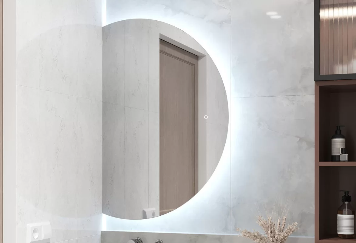 Приобрести continent зеркало с подсветкой jill 80х120 см, белое