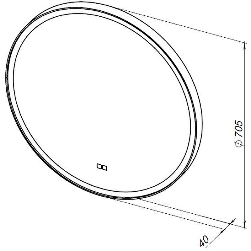 Приобрести aquanet зеркало тренд 70 см, черное