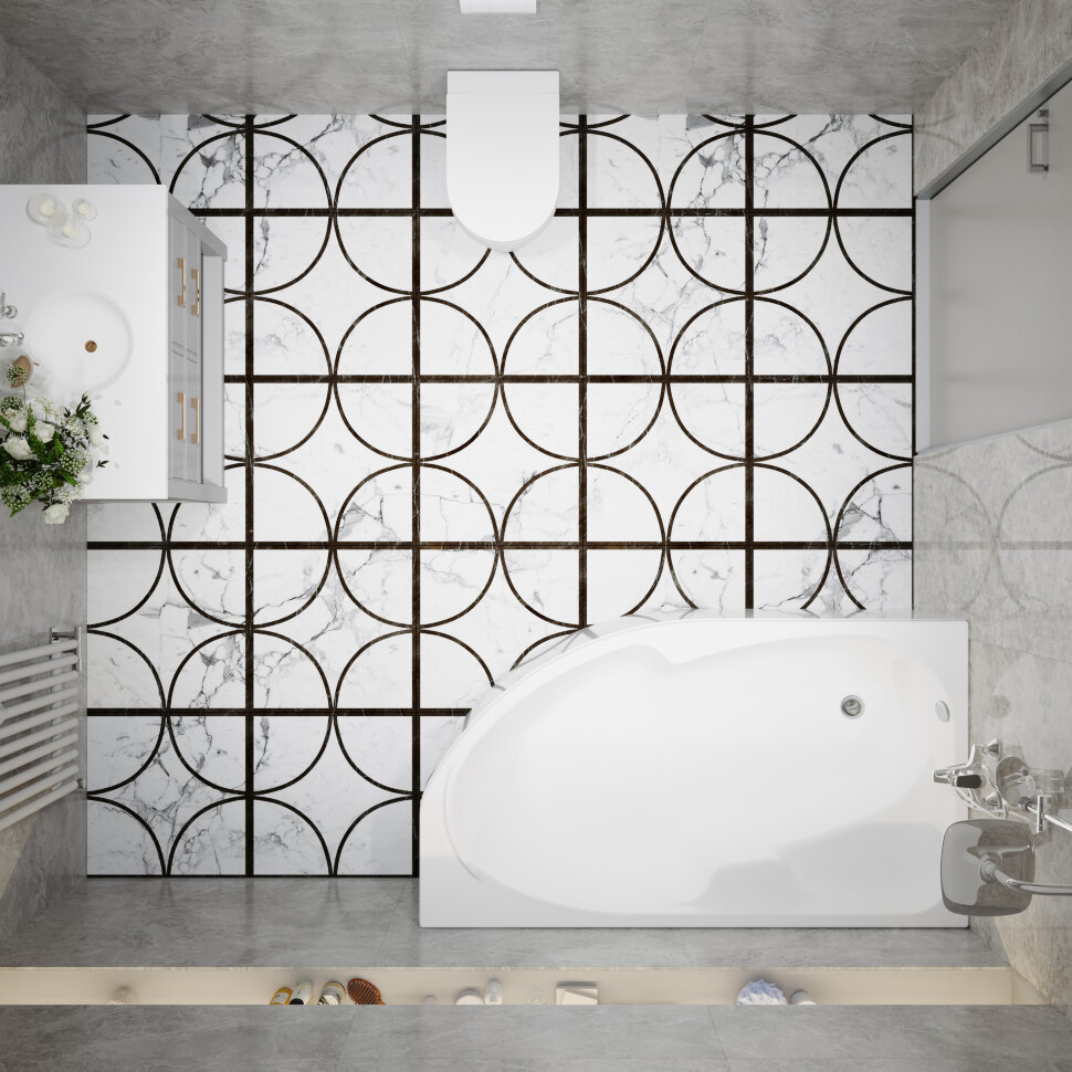 Приобрести тритон ванна акриловая софия 170х95 см, асимметричная, левая щ0000046664