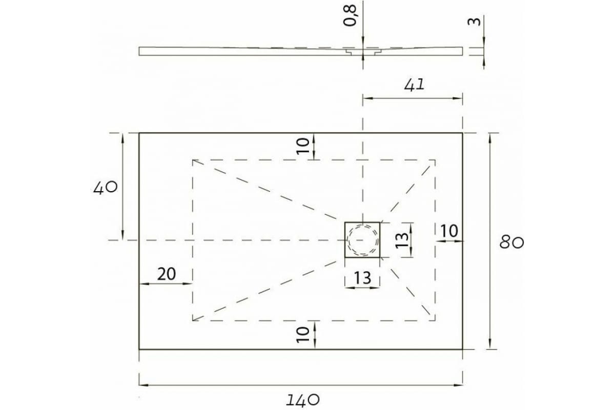 Приобрести aquanet душевой поддон pleasure 140х80 см, черный