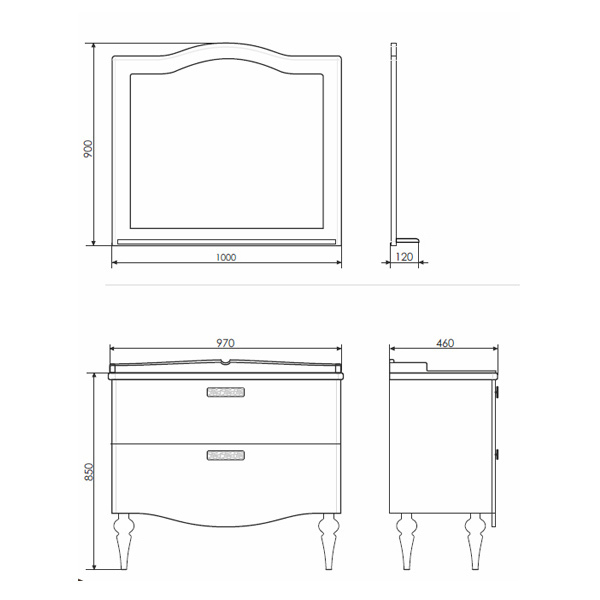 Приобрести сomforty зеркало "монако-100" белое глянцевое