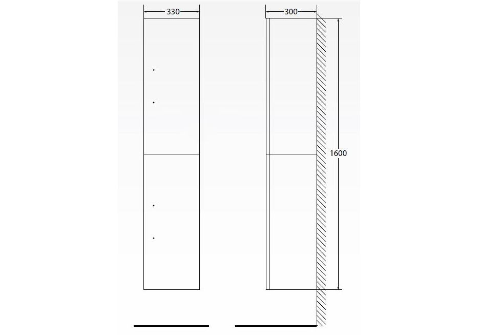 Приобрести пенал подвесной belbagno aurora-1600-2a-sc-bl-p-r 35 см, правый, bianco lucido