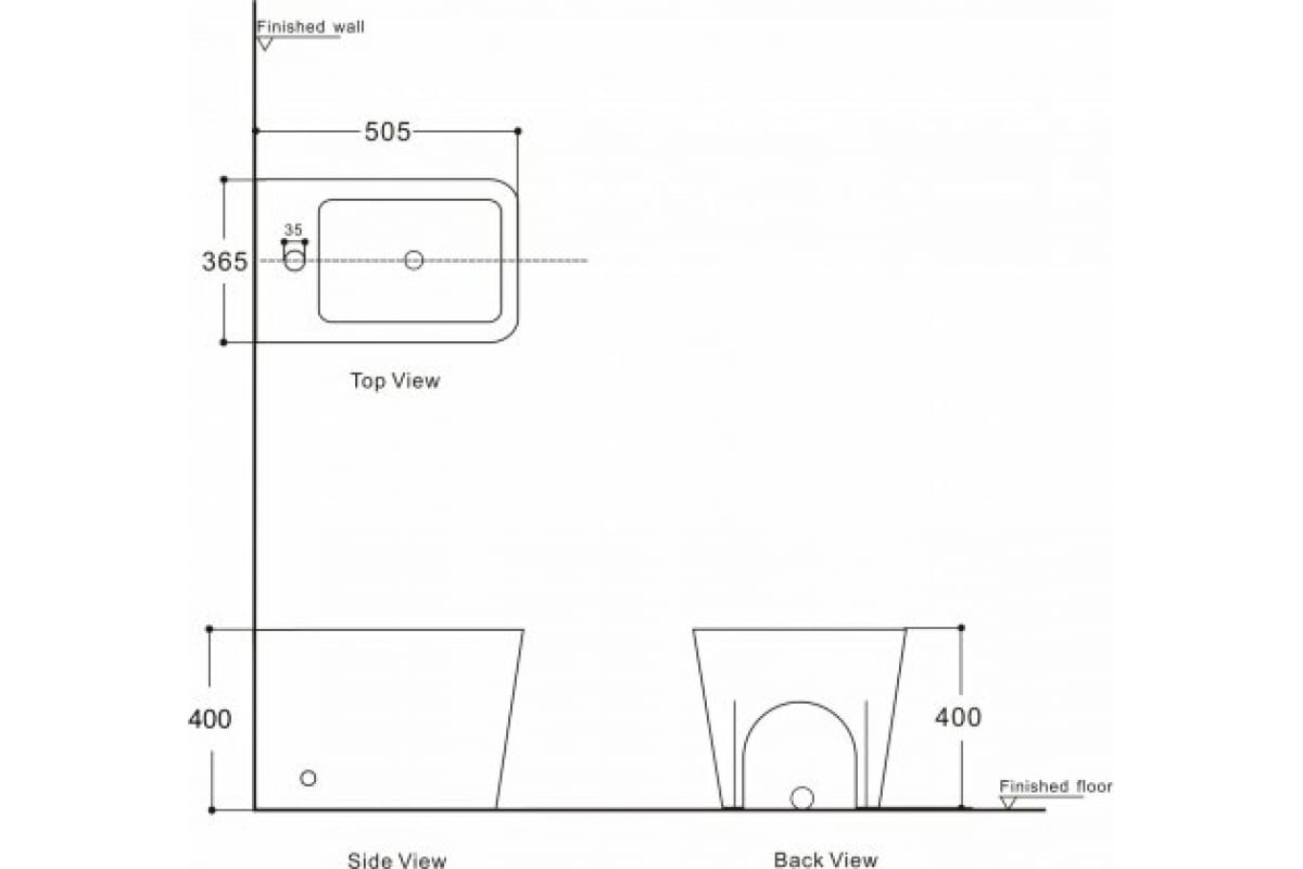 Приобрести aquanet биде напольное tavr 2.0 b1 lx-1062