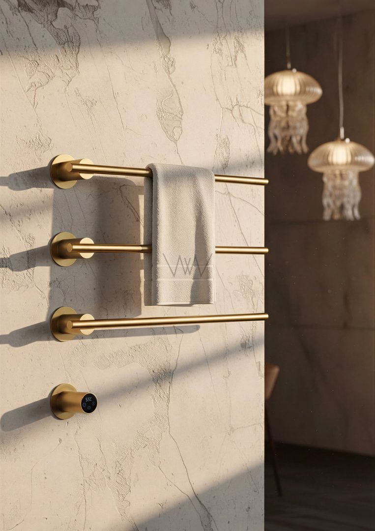 Приобрести полотенцесушитель электрический встраиваемый wonzon & woghand dortmund, брашированное золото (ww-a363-bg)