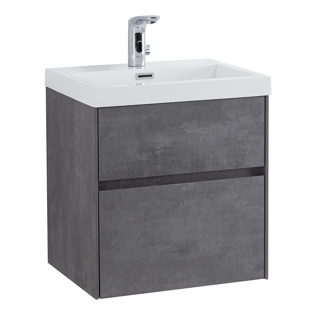 Приобрести belbagno тумба с раковиной pietra mini 50 см, подвесная 50as stucco cemento, белая раковина