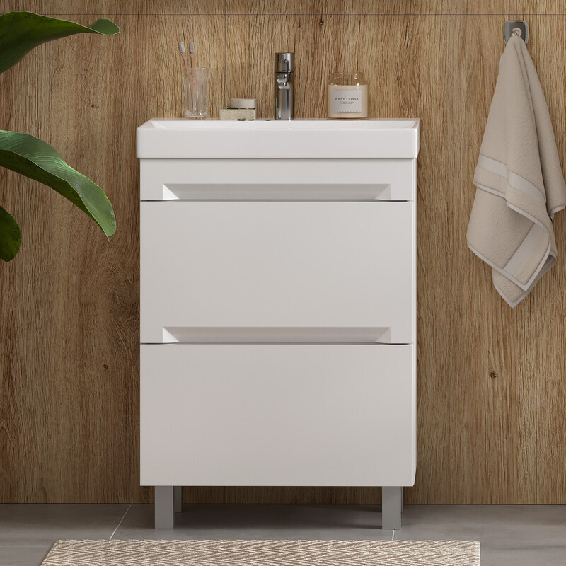 Приобрести equil тумба напольная с раковиной corner 60 см, белая tpcrnr60.2y-06