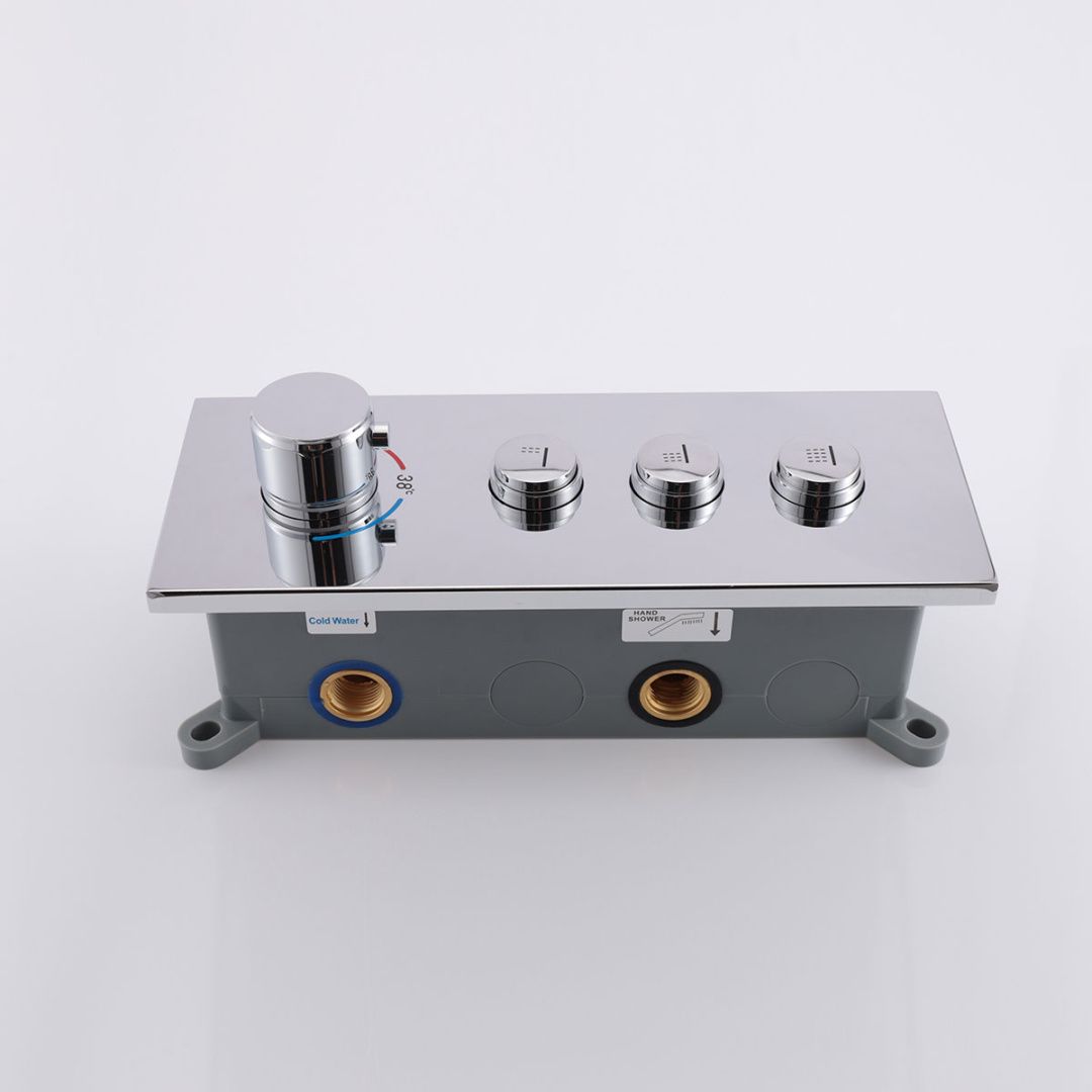 Приобрести vincea встраиваемый смеситель для душа, трехфункциональный с термостатом, хром vscv-433tch