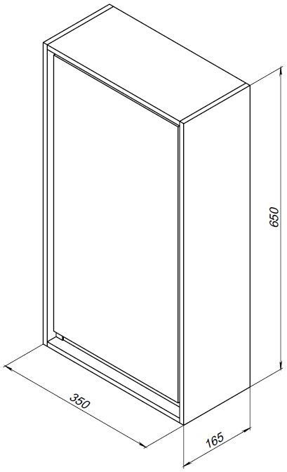 Приобрести aquanet шкафчик навесной милан 35 см, черный глянец