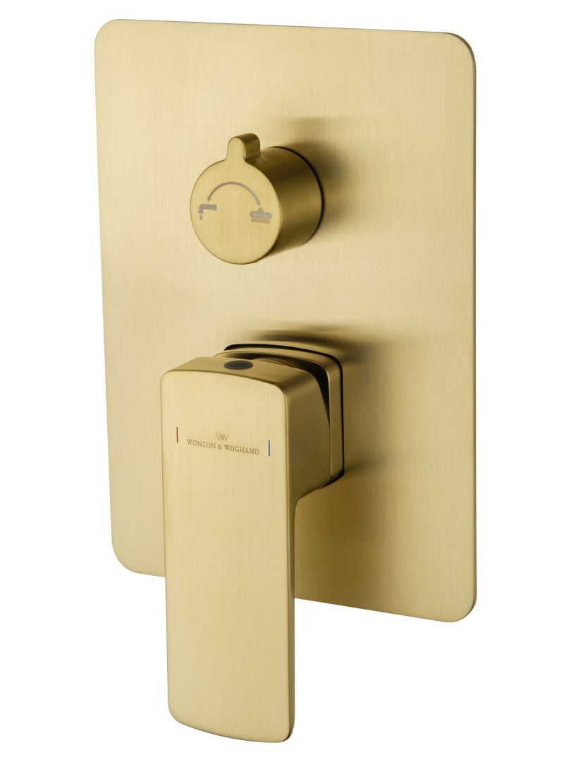 Приобрести душевая система встраиваемая wonzon & woghand edge, брашированное золото (ww-88939003-bg)