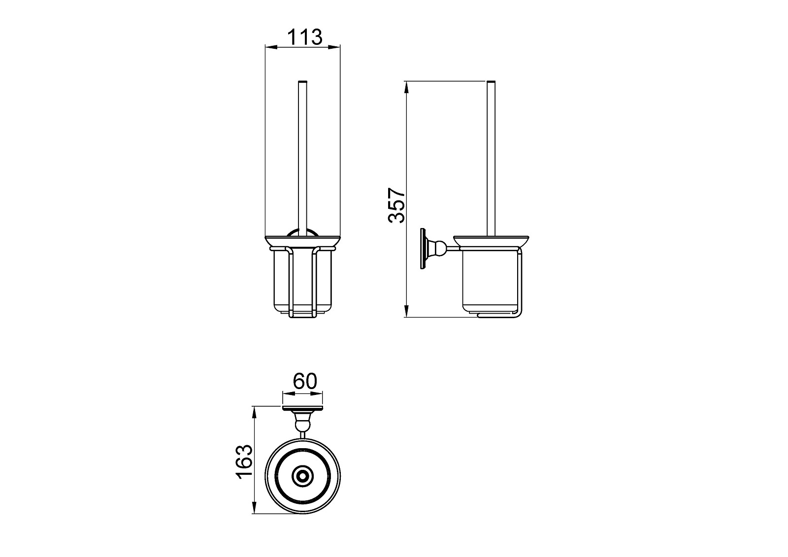 Приобрести щетка для туалета timo nelson 160061/02 антик