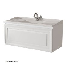 Caprigo Тумба с раковиной подвесная Ponza 100 см, белая 13514-B231