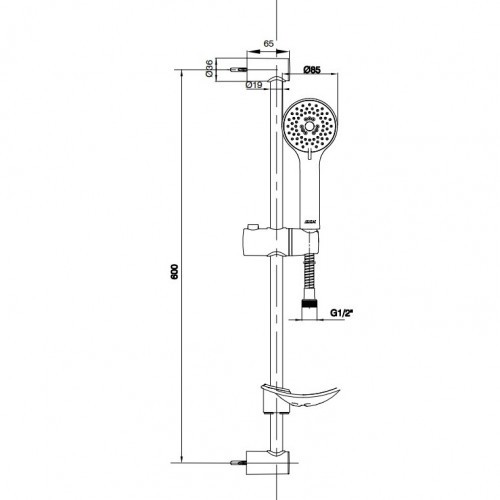 Приобрести e.c.a. душевой гарнитур nita, 85мм 102146025ex