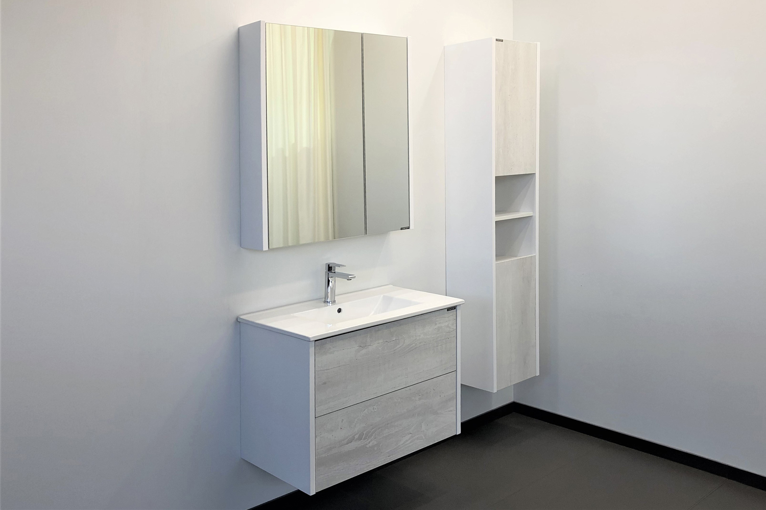 Приобрести сomforty зеркало-шкаф "женева-75", дуб белый