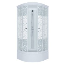 Тритон Душевая кабина Стандарт В ДН4 Аква Узоры 90х90 см, белая с узором Щ0000027250