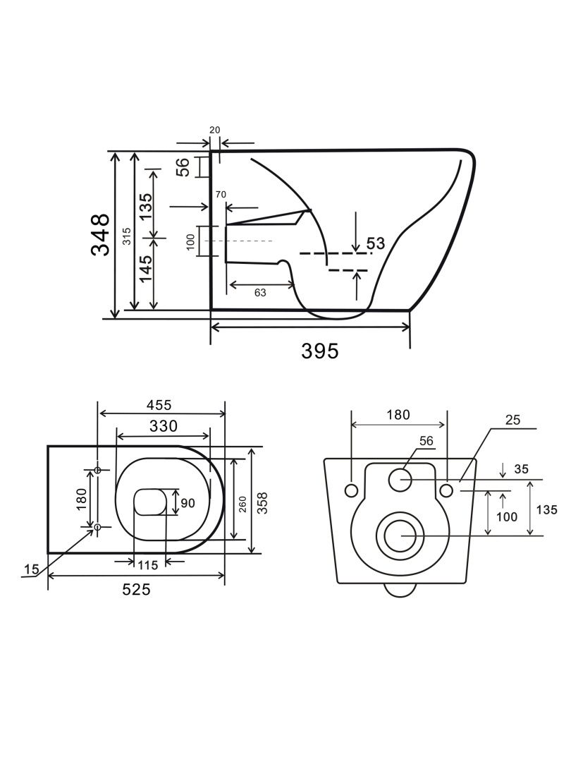 Приобрести унитаз подвесной безободковый wonzon & woghand nile, серый матовый (ww-up2210-mg)