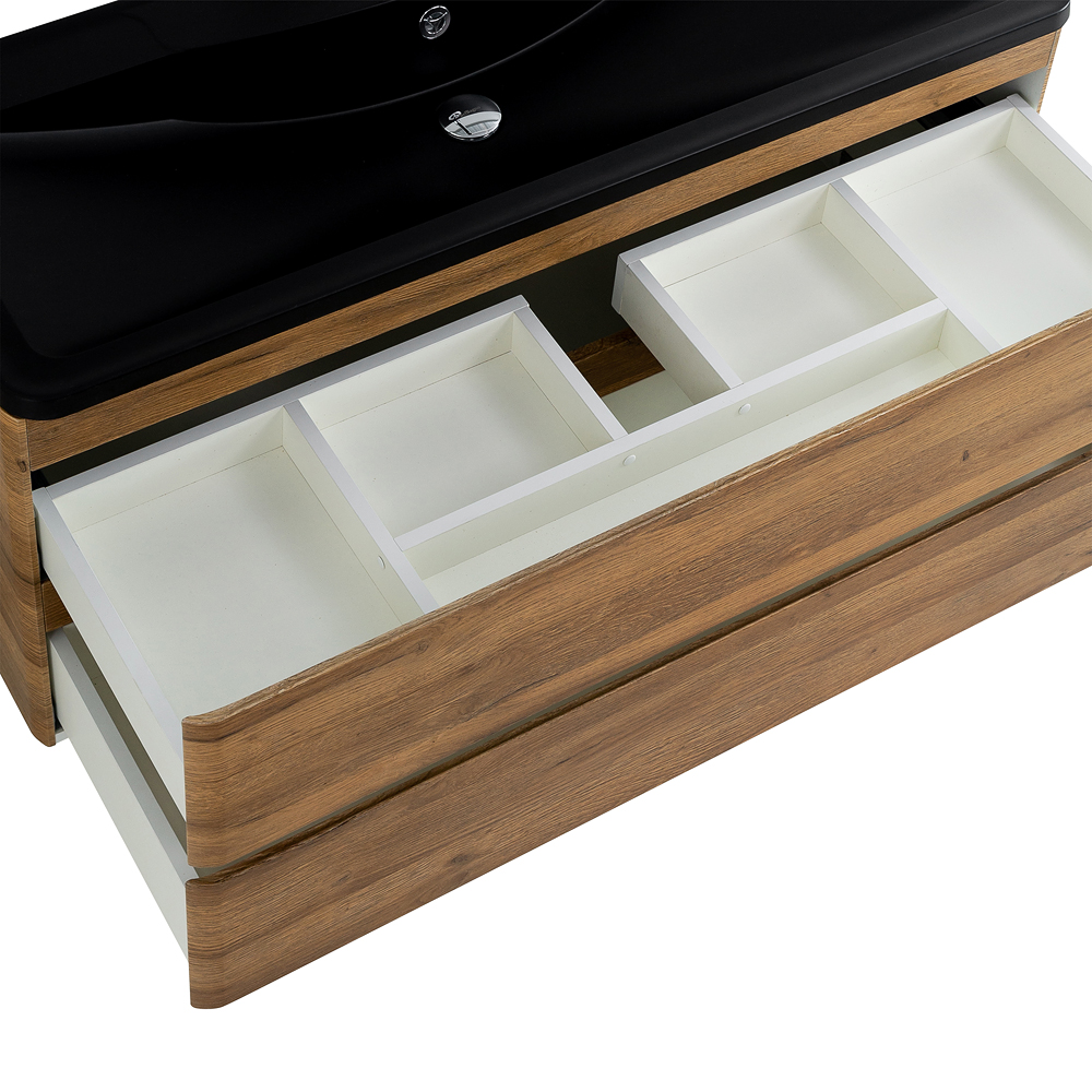 Приобрести belbagno тумба с раковиной albano 120 см, подвесная rovere rustico, чёрная раковина