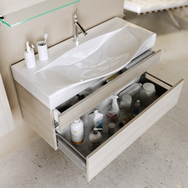 Приобрести тумба подвесная с раковиной aqwella бергамо 100 см, белая, ber.01.10/w