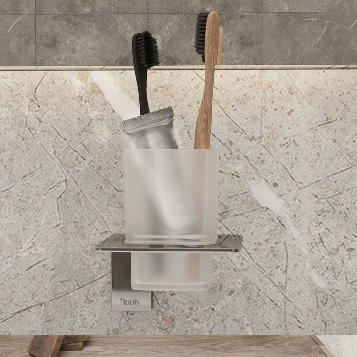 Приобрести iddis стакан для зубных щеток slide, хром sliscg1i45