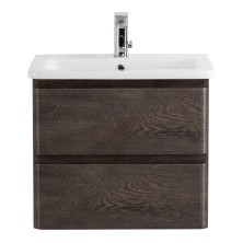 BelBagno Тумба с раковиной ALBANO-CER 50 см, подвесная Rovere Nature Grigio, белая раковина