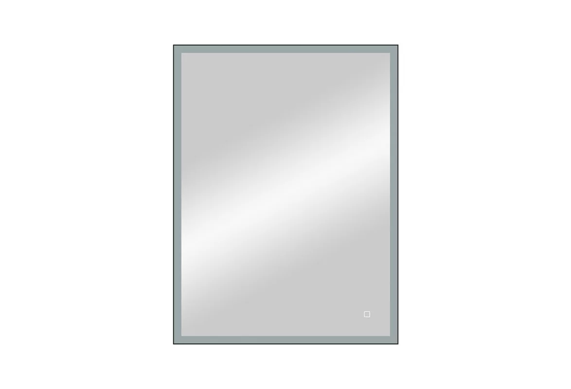 Приобрести continent зеркало с подсветкой solid black 60х80 см, черное