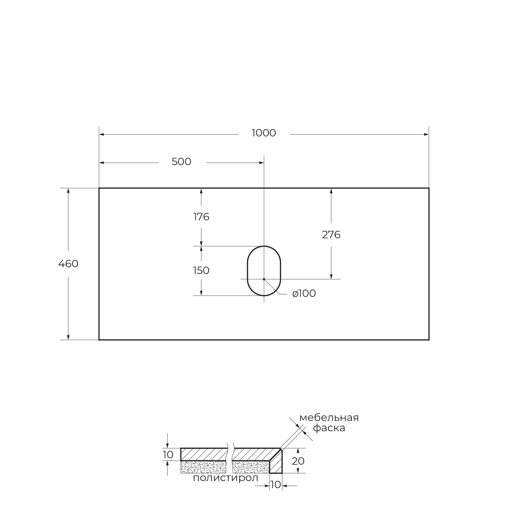 Приобрести cezares тумба со столешницей molveno 46 100 см legno bianco, белая molveno 46-100-2c-so-lb