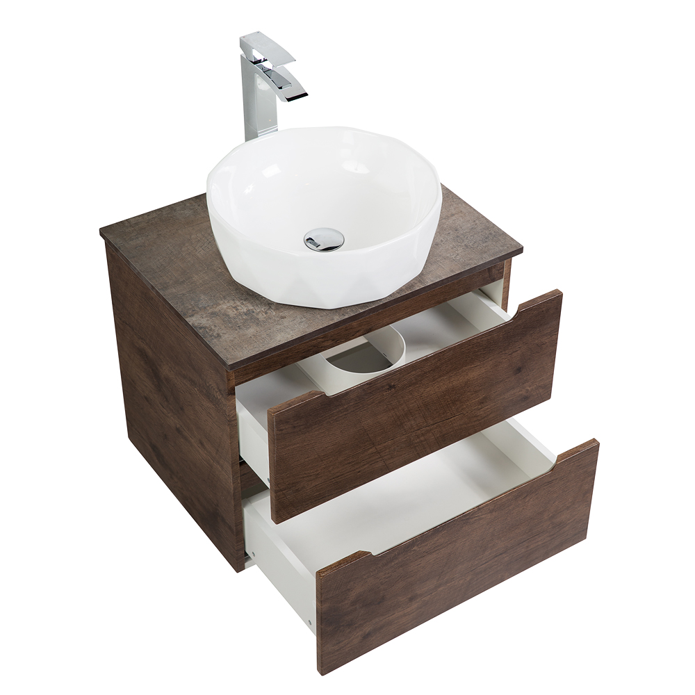 Приобрести belbagno тумба со столешницей etna 60 см, подвесная rovere moro