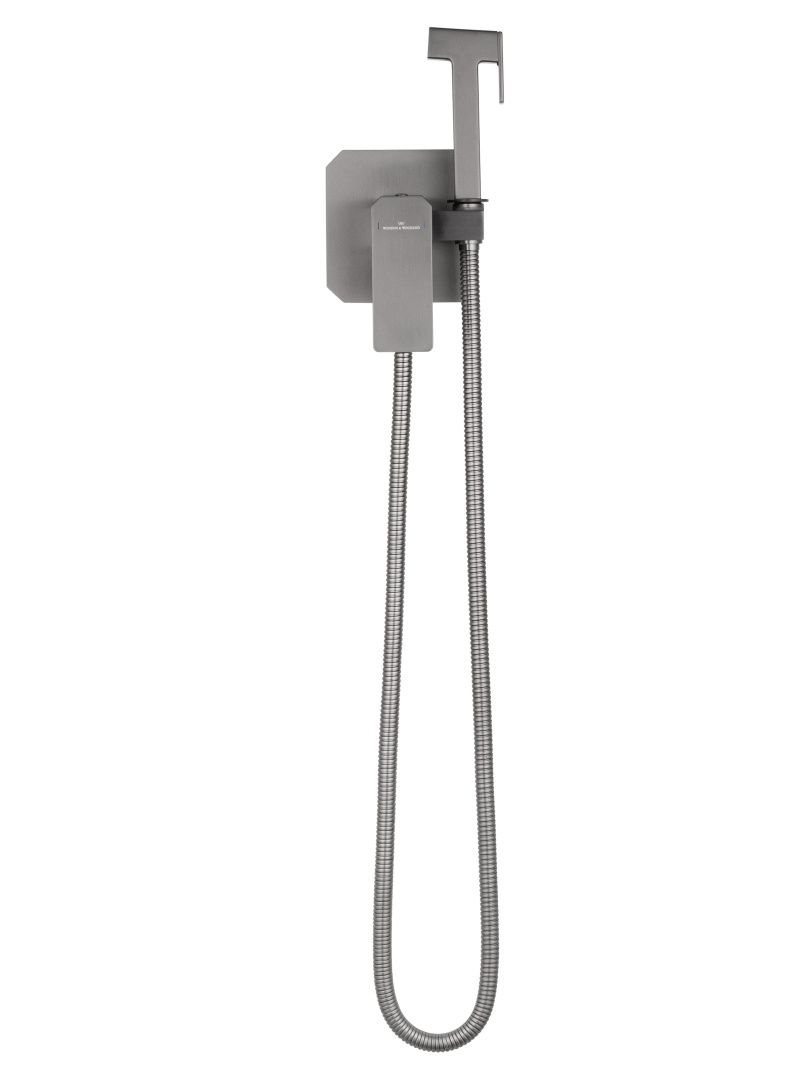 Приобрести смеситель с гигиеническим душем встраиваемый wonzon & woghand diamond, темный графит (ww-88829011-bgm)