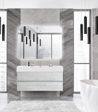 Cezares Тумба подвесная с раковиной MOLVENO 46 120 см Legno Bianco, белый глянец MOLVENO 46-120-2C-SO-LB