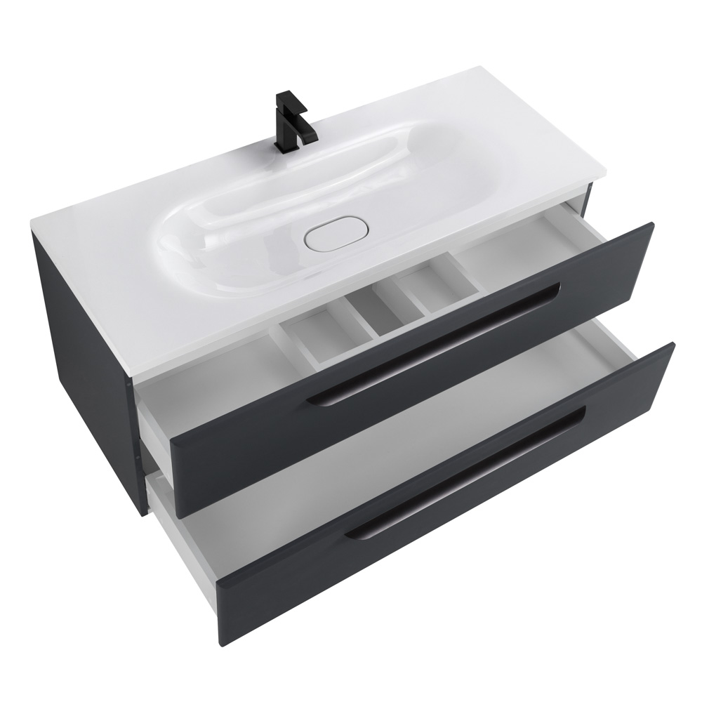 Приобрести cezares тумба подвесная с раковиной eco 120 см grafito, графит eco-1200-2c-so-gr-p