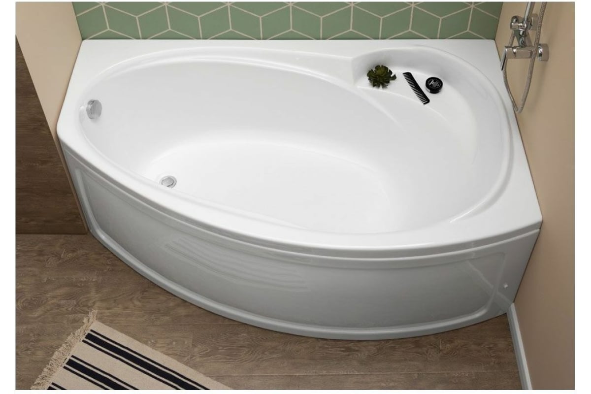 Приобрести aquanet акриловая ванна jersey 170x90 см, белая, правая