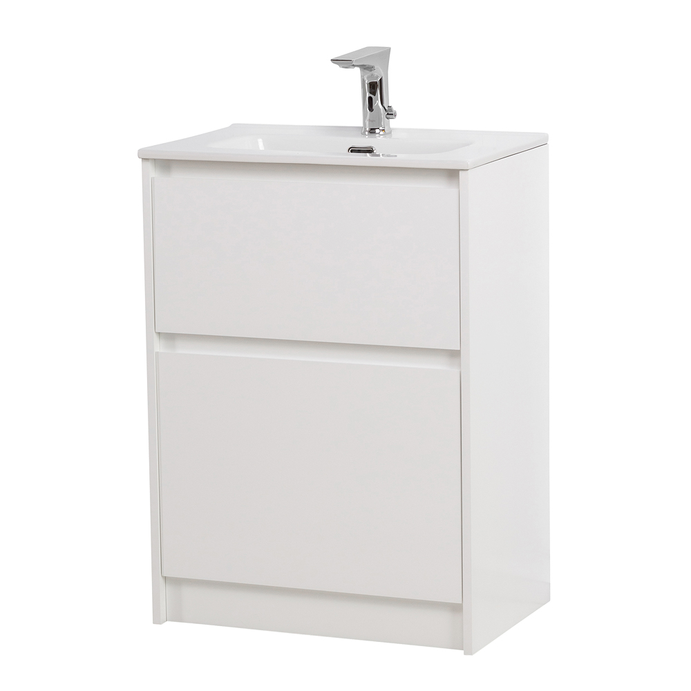Приобрести belbagno тумба с раковиной kraft 39 50 см, напольная bianco opaco, белая раковина