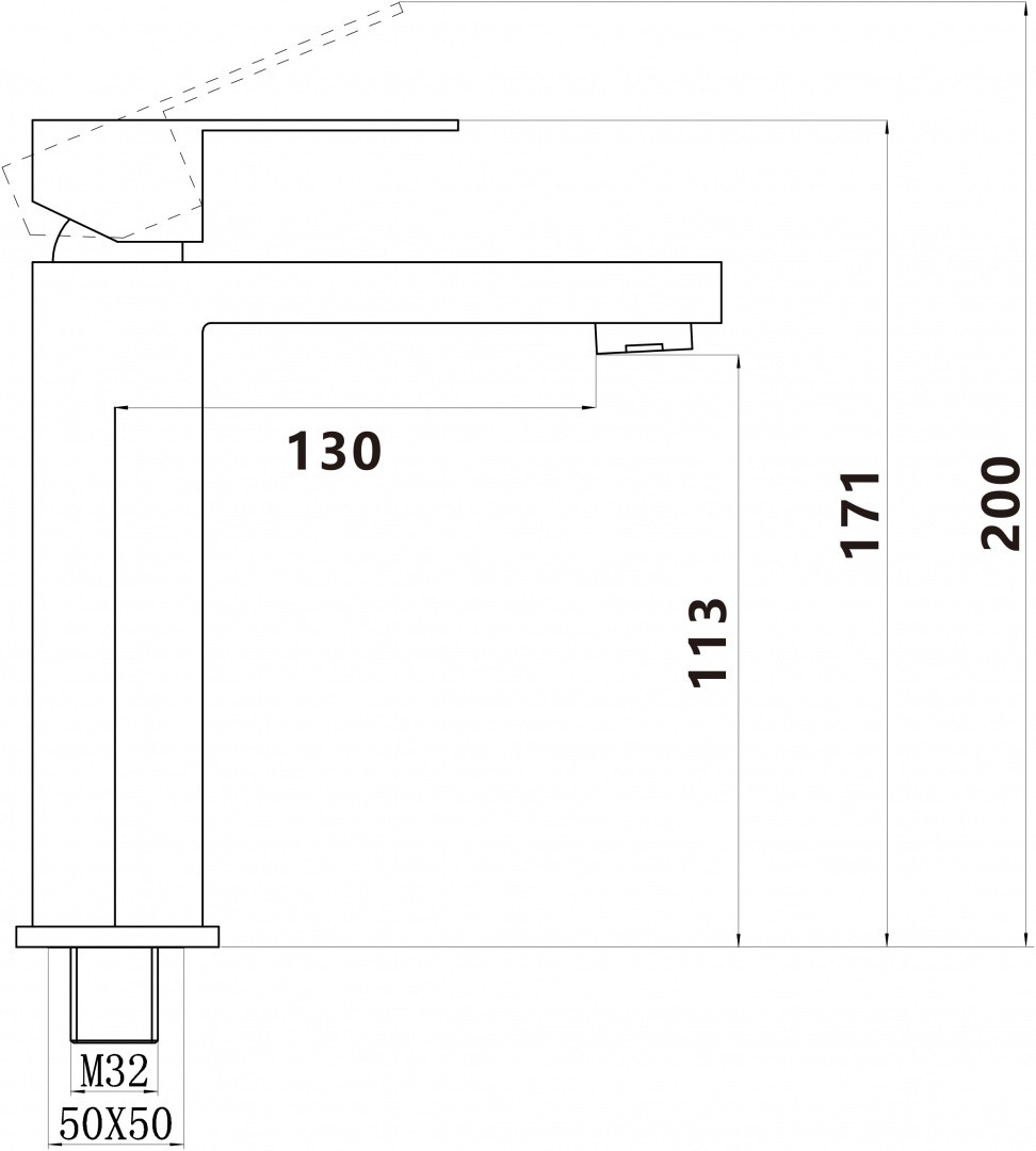 Приобрести savol смеситель для раковины 171мм, черный матовый s-sus1003h