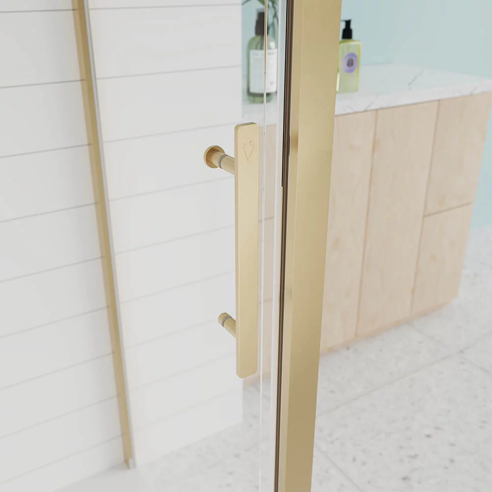 Приобрести veconi душевое ограждение evo 160х100 см, брашированное золото, прозрачное e1-sp-g-160100-01-c9