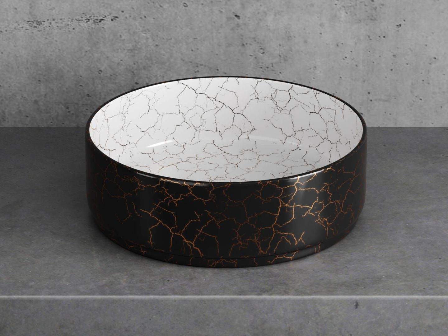 Приобрести hayzburg накладная раковина чаша 35х35 см, мрамор, черный\белый hb-0031