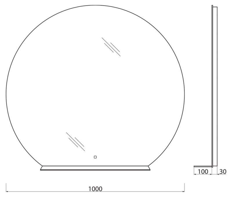 Приобрести зеркало belbagno с полкой spc-rng-1000-led-tch-mens