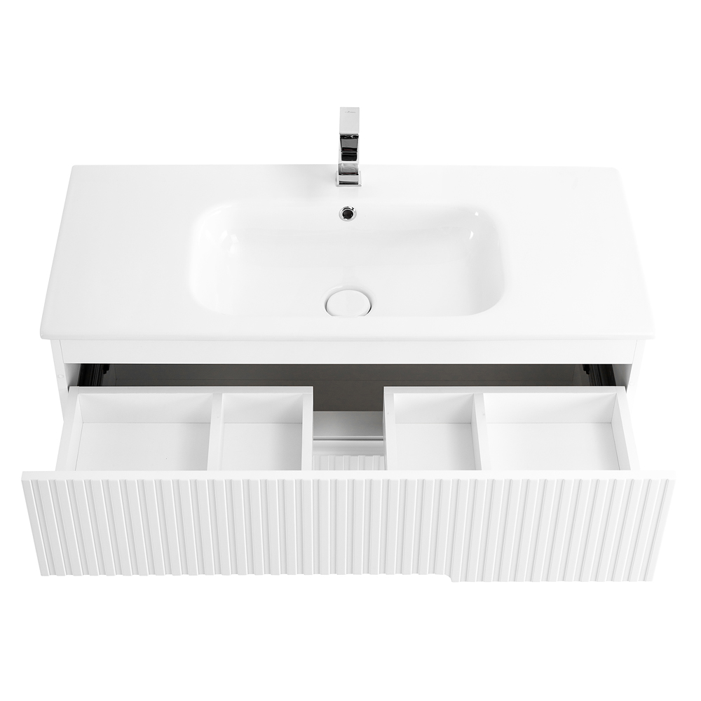 Приобрести cezares тумба подвесная с раковиной duet 100 см см bianco lucido, белый глянец duet-1000-2c-so-bl