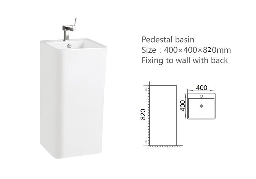 Приобрести раковина напольная ceramalux 40 p см p7004l